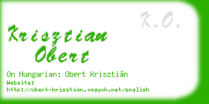 krisztian obert business card