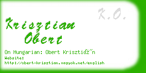 krisztian obert business card